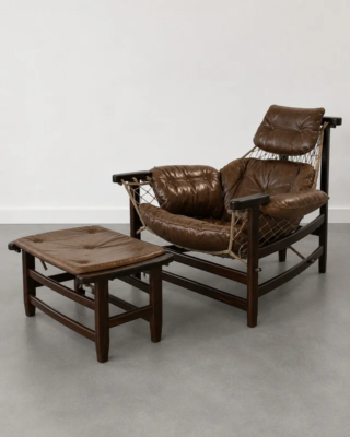 Jangada Armchair with Ottoman, ca. 1968