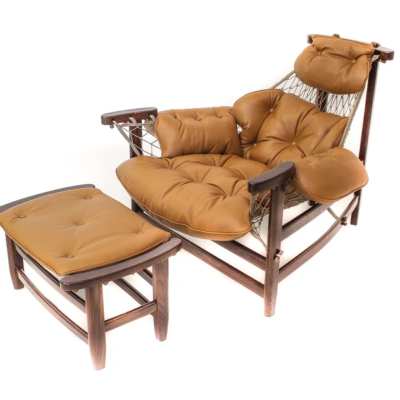 Jangada Armchair With Ottoman - By Jean Gillon, ca. 1968